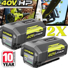 1-2PACK 8.0Ah Battery 40 Volt for Ryobi 40V Lithium OP40602 Battery with LED