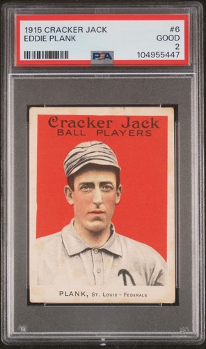 Eddie Plank #6 1915 Cracker Jack card