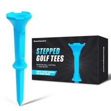Stepped Golf Tees, 110 Count Plastic Golf Tees, Fixed Tee Height Golf Tees wi...