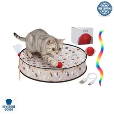 28" Interactive Cat Toy with Rolling Ball Play Mat