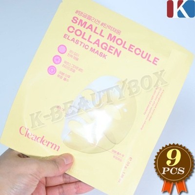 CLEADERM Small Molecule Collagen Mask 33g x 9pcs Firming Elasticity Mask Kbeauty