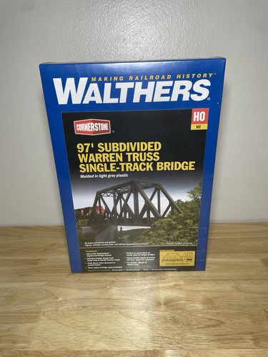 Walthers 933-4511 - 97' Subdividido Warren Truss Bridge Kit de una sola vía escala HO | Zustand: New