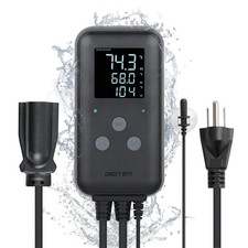 Reptile thermostat, Greenhouse Temperature Controller, Digital Black