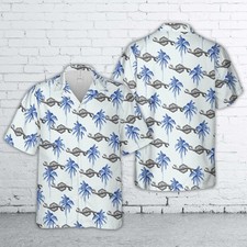 US Navy Seabee Construction Mechanic CM Rate Insignia Hawaiian Shir