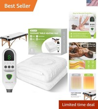 Luxurious Heating Pad for Massage Tables, 30" x 71", with Face Hole Timer