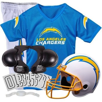 chargers youth football helmet Los Angeles FLASH Full Size Replica Sports Vault Shop quality design with vibrant team colors and the iconic lightning bolt logo on the front Los Angeles Chargers Kids NFL