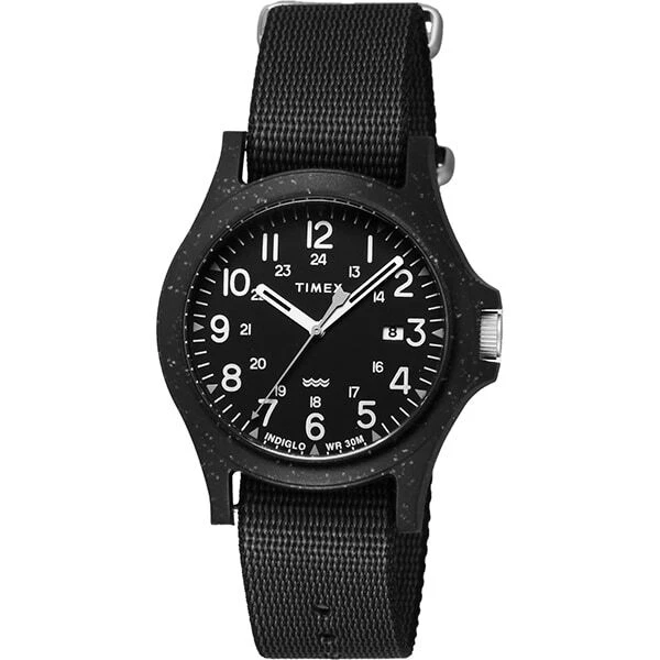 TW2V81900 Reclaim Ocean 40mm Wrist Watch TIMEX New Black Unisex Men Women