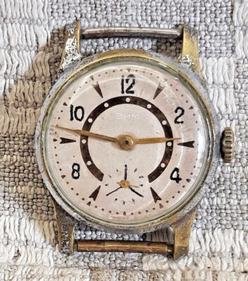 Wrist watch ZIM-POBEDA 40-50s Vintage Russian SOVIET USSR men's  MECHANICAL