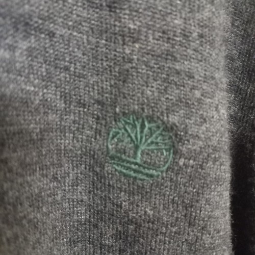 Timberland 1/4 Zip 100% Wool Jumper Sweater Charcoal Grey | Mens Size UK XXL 2XL - Picture 2 of 18