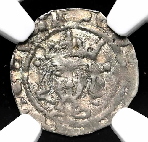 IRELAND. Edward IV, 1461-1483. Penny. Dublin mint, RARE Burns DU-32, NGC XF45