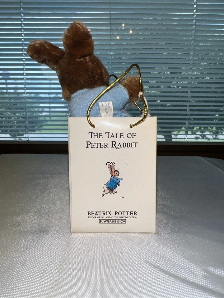 Vintage Beatrix Potter Eden Toys Clip-On Peter Rabbit Plush Original Bag 1987 - Image 2 of 4