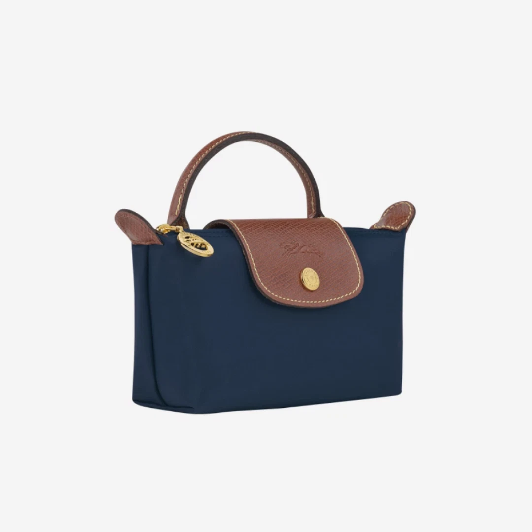 Longchamp Le Pliage Original Handle Pouch Blue Navy