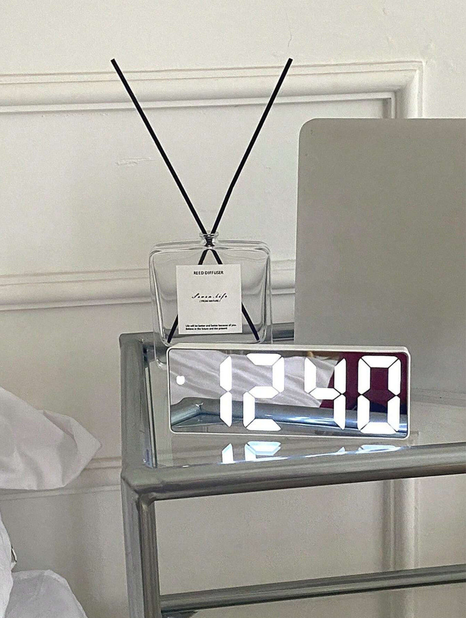 1 pc LED Digital Alarm Clock 3 Brightness Levels with Mirror Display & Snooze photo 1 pc LED Digital Alarm Clock 3 Brightness Levels with Mirror Display & Snooze photo
