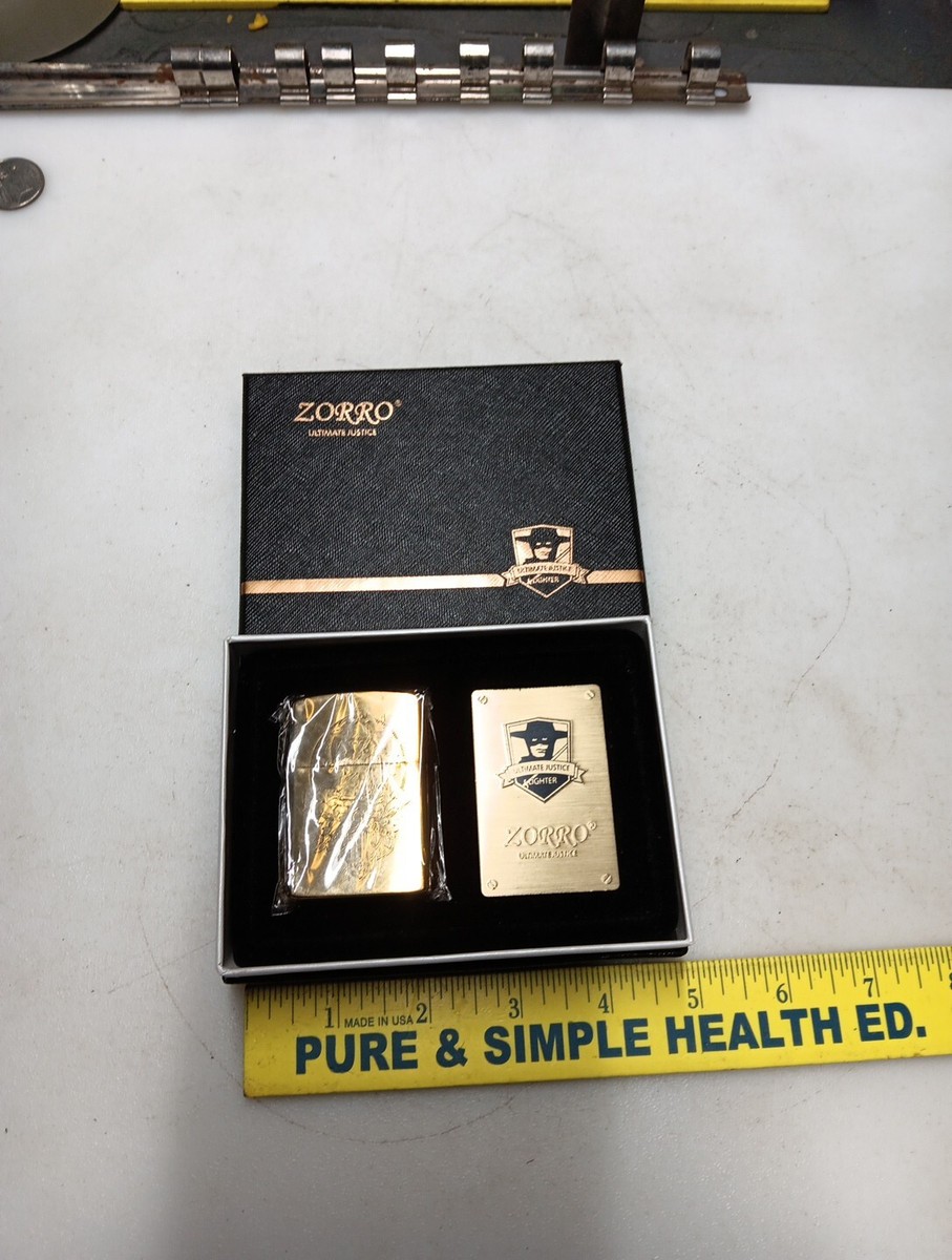 zorro ultimate justice lighter Brass 20HK Mint In The Box | eBay