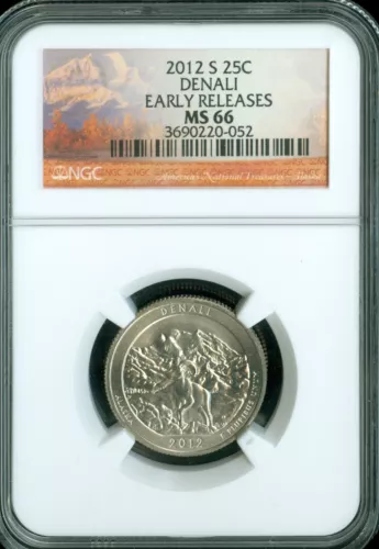 2012 S DENALI PARKS QUARTER NGC MS66 PQ .