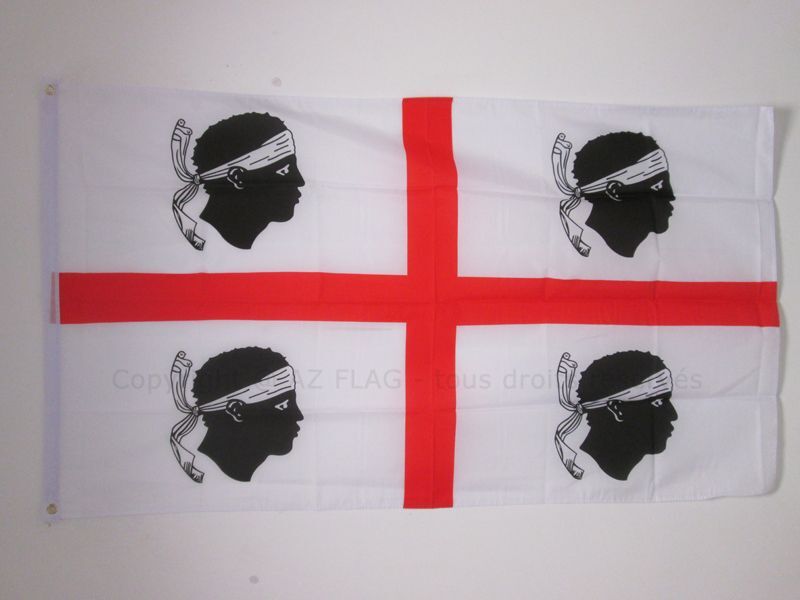 AZ FLAG Sardinia Table Flag - 4'' X 6'' Mini Desk Banner With 10'' Pole & Black Base, 100% Polyester