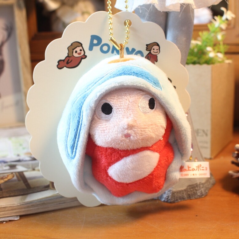 PONYO Gake no ue no Ponyo Muñeca de Peluche Suave Miyazaki Hayao 10cm Llavero Llavero