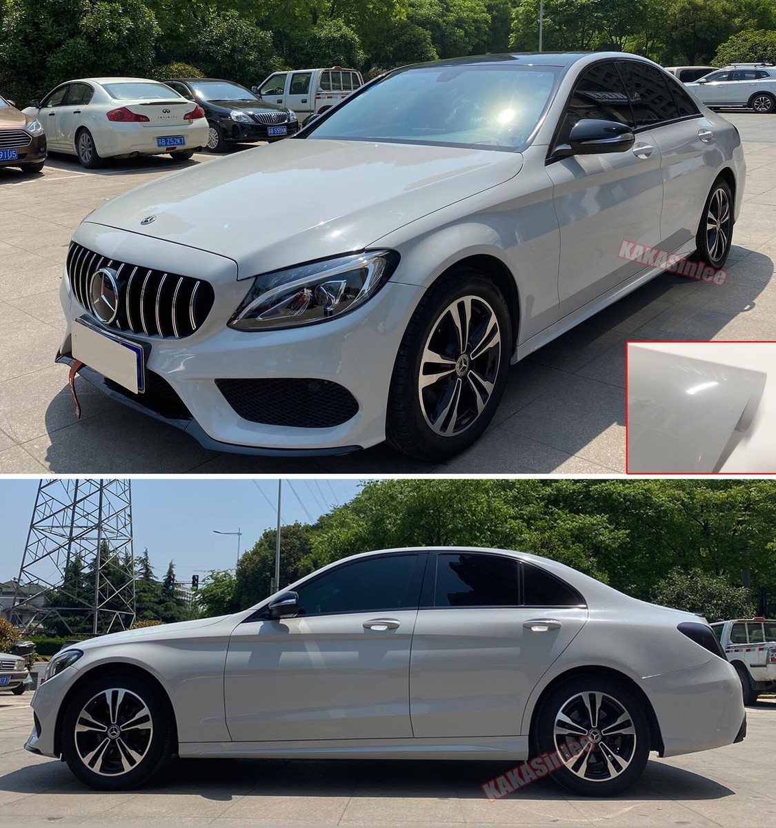 50FT Air Free Light Grey Glossy Crystal Bright Full Car