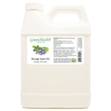 Borage Seed Carrier Oil - 32 fl oz - White Plastic Jug w/ Cap - GreenHealth