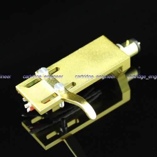 New 20/lot HiFi CNC machined turntable gold headshell pure Silver wire