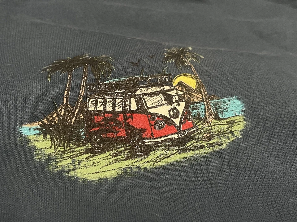 Pyscho Tuna Sweatshirt Mens Blue Medium Hoodie Surfing Beach VW Van - Photo 4/4