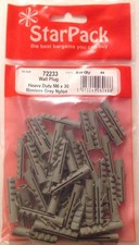 Wall Plugs Heavy Duty M6 x 30 Rimless Nylon Raw Plug Approx 32 No:72233