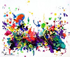 oeuvre tableau KSPERSEE peinture mixed abstrait toile chassis signe coté drouot