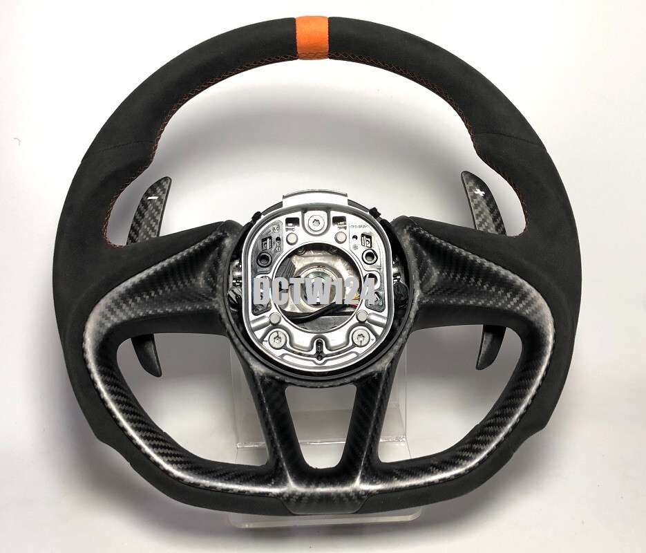 Sportive thick alcantara McLaren 720S steering wheel color ring MP4 650S 570S