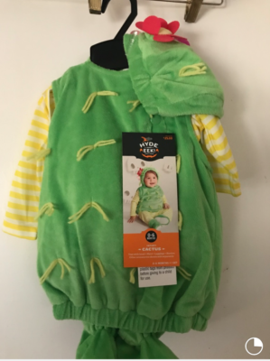 NEW! Cute Hooded Cactus Succulent 0-6 month New Baby Outfit Costume w/  Booties