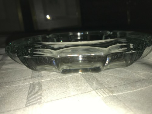 RARE Vintage 7¾" FOSTORIA Crystal Clear COIN Style GLASS ASHTRAY No Design BLANK - Picture 7 of 10