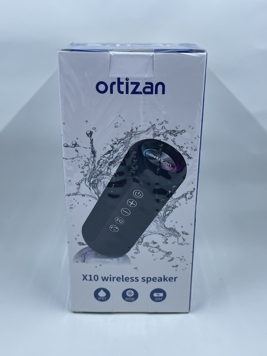 Cassa Bluetooth Ortizan X10 Impermeabile IPX7 - 24W, Luci RGB, 30h Autonomia, Microfono, Nero - Foto 8