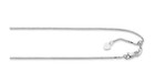 Sterling Silver Box Link Chain Adjustable 0.7mm Wide 16