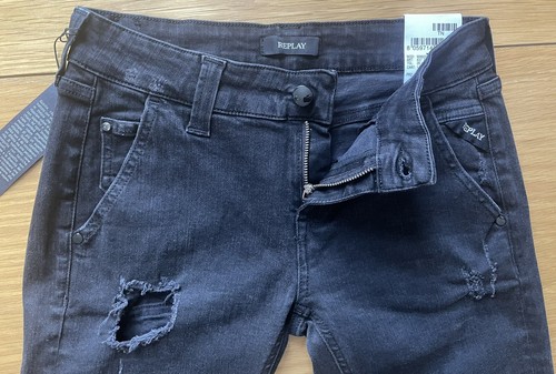 BNWT Replay KAILYN 11.5 Oz Black Power Stretch JEANS W26L34 Guaranteed Original - Picture 7 of 11
