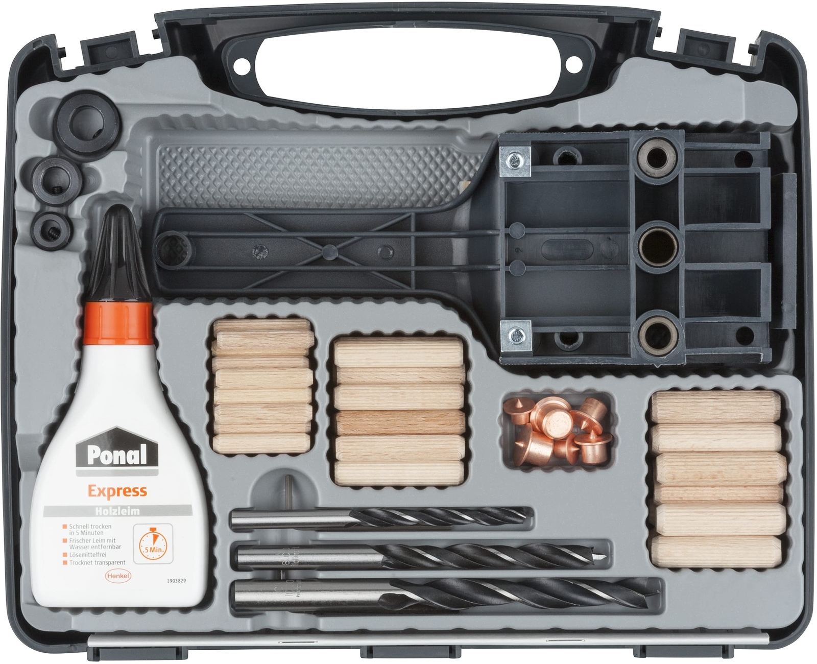 Wood Assembly Kit Wolfcraft 4645000 Universal 79 Pieces NUOVO