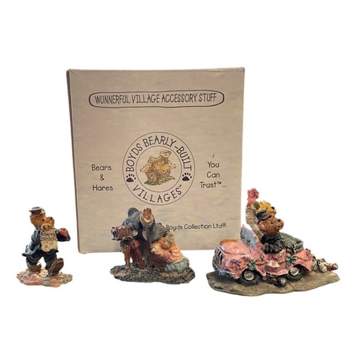 Boyds Bearly Built Honey & Butch, Larry, Lil Snapshot #19526-1