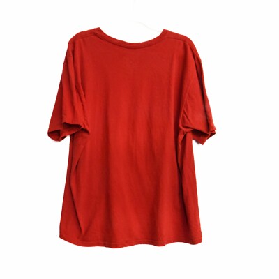 Adidas Mens Red White Cotton T-Shirt Round Neck Short Sleeve
