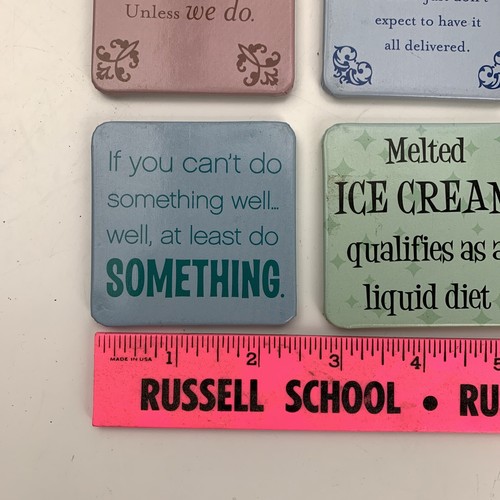 Refrigerator Magnets (Lot of 4) Ice Cream Nothing Works Unless We Do Women Can - Picture 2 of 2