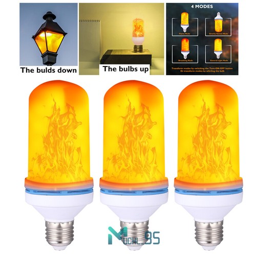 5W 4 Modes LED Flame Effect Fire Light Bulbs E26 E27 Flickering Light Bulbs Lamp