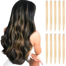 Blonde Hair Extensions Clip in for Kids 22 Inch (Pack of 10) 10PCS-Blonde