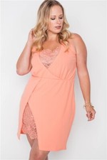 Peach Lace Dress 2XL