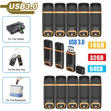 5/10 Pack 16GB 32GB 64GB Flash Drive USB 3.0 High Speed Memory Stick Thumb Drive