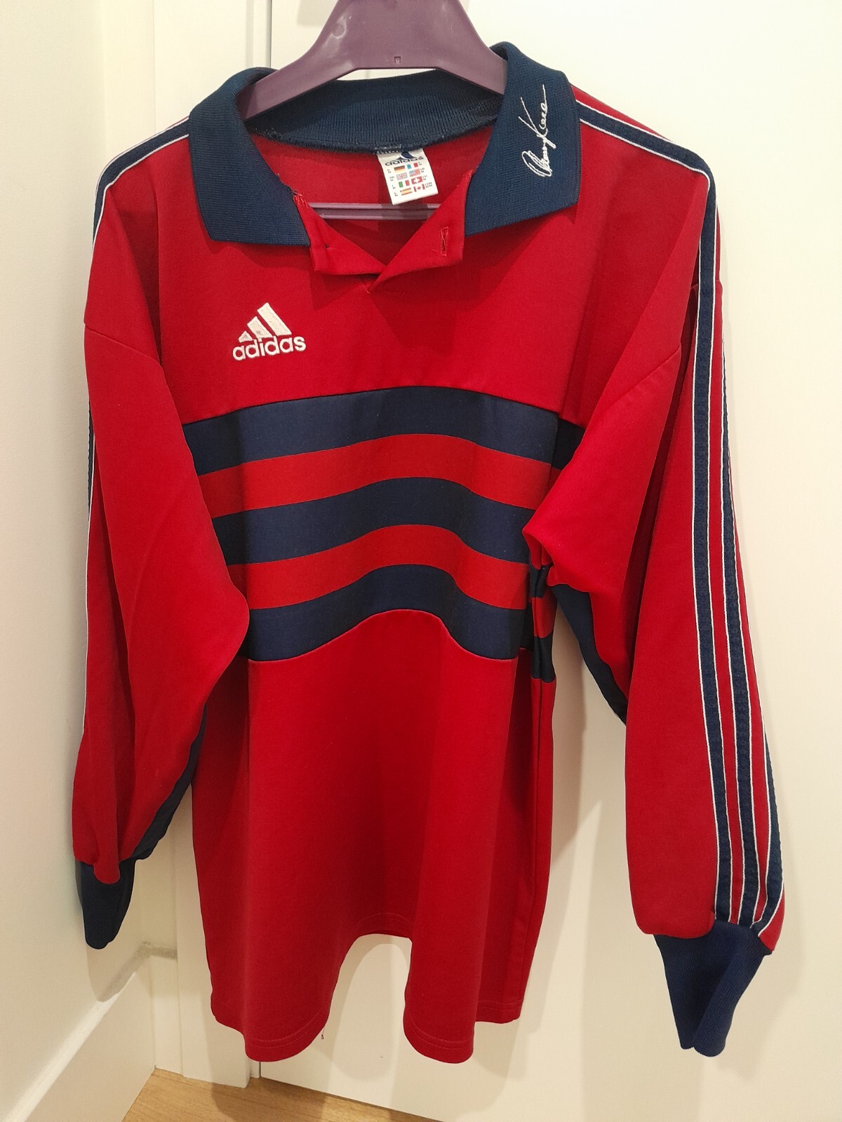 Camiseta de futbol adidas portero Oliver Kahn Bayer Munich Munchen talla M. 1999