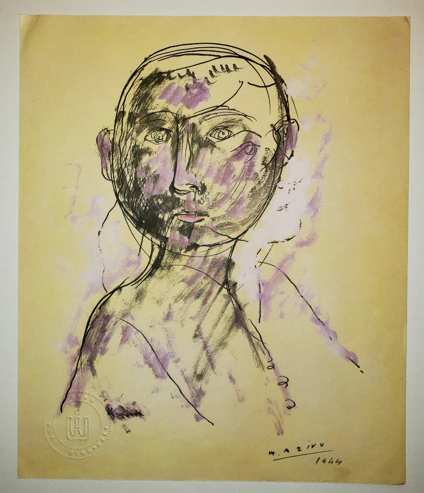 MARINO MARINI (1901 - 1980) Original SIGNED Lithograph w/ Publisher's Blindstamp - Image 4 of 4
