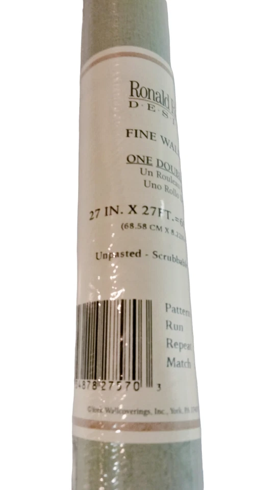 Papel pintado fino York Ronald Redding 911 pies cuadrados León Shabby Chic Verde Salvia MG8131 Foto 3 de 4