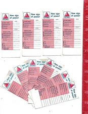 Vintage lot 10 Citgo Door Oil Change Lube Reminder Stickers 