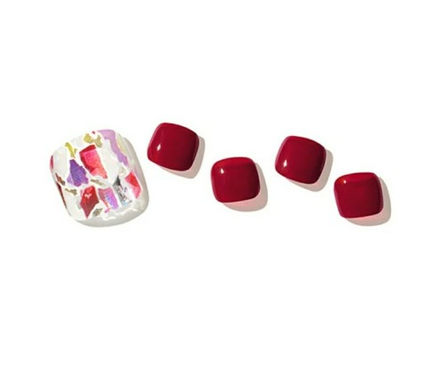 OHORA Adesivo Striscia Unghie Gel 4 Set (120pz) in Piscina di Marea, Satino Magenta, Platino - Foto 10 di 10