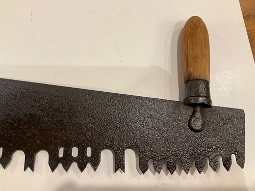 Antique 1887 WARRANTED SUPERIOR Crosscut 48"L 42" Blade Trees Hand Saw Handsaw - Picture 13 of 15