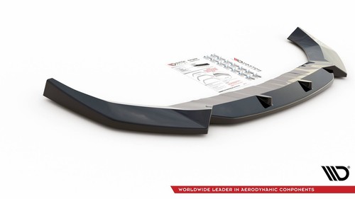 Labio de alerón Cup enfoque frontal para Skoda Karoq Sportline negro brillante - Imagen 6 de 8
