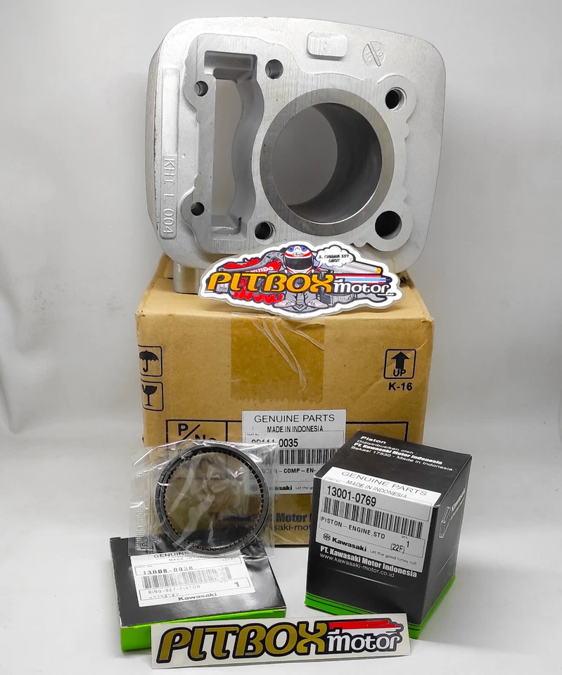 正品川崎 KLX140 KLX 150 气缸套件标准 58 毫米块活塞环 — 第 2/4 张图片