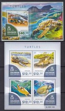 Solomon Islands: MUH Mini Sheet set of 2: 2015 Turtles